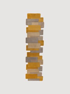 Handgetufte laagpolige wollen loper Collage