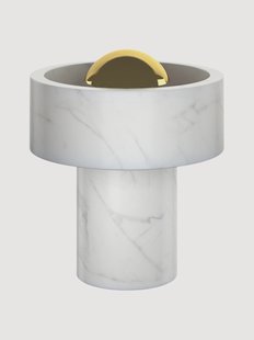 Draagbare LED tafellamp Stone Marble, dimbaar