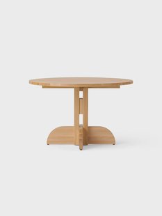 Audo Copenhagen Puffin eettafel eiken massief naturel Natuurlijk eiken, Ø120 cm