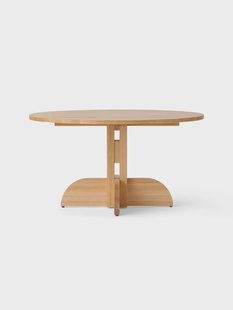 Audo Copenhagen Puffin eettafel eiken massief naturel Natuurlijk eiken, Ø140 cm