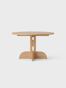 Audo Copenhagen Puffin eettafel eikenfineer Natural Natuurlijk eikenfineer, Ø120 cm