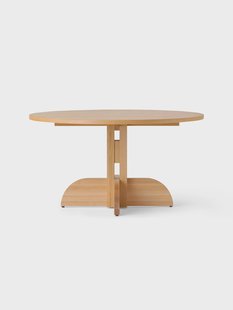 Audo Copenhagen Puffin eettafel eikenfineer Natural Natuurlijk eikenfineer, Ø140 cm