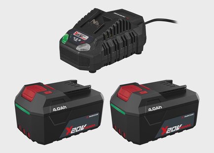 PARKSIDE Set van 2 accu's 20 V - 4 Ah en snellader - 4,5 A