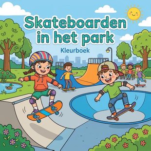 Skateboarden in het park
