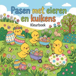 Pasen met eieren en kuikens