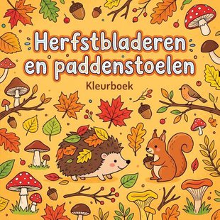 Herfstbladeren en paddenstoelen
