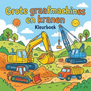 Grote graafmachines en kranen