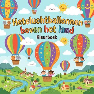 Heteluchtballonnen boven het land