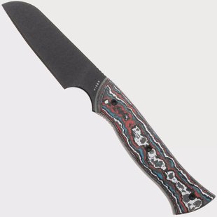 Kizer Whip Tail 1131A1, Black CPM 10V, FatCarbon Nebula & GID G10 vaststaand mes, Jordan Scolman design