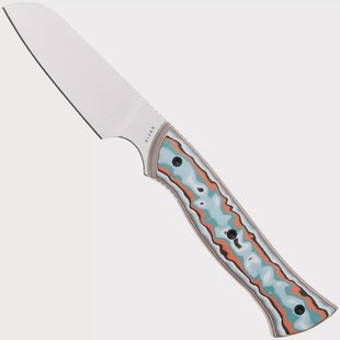 Kizer Whip Tail 1131A2, Satin AEB-L, Vortex Pattern Micarta & GID G10 vaststaand mes, Jordan Scolman design