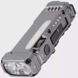 Wuben X4 Grey, oplaadbare tactische fiets- en EDC-zaklamp, 1500 lumen
