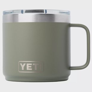 Yeti Rambler Stackable Mug 2.0 14oz Mag Slider Lid, Pampa Green, stapelbare thermosmok met deksel, 414 ml