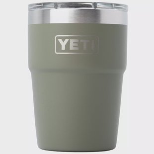 Yeti Rambler Stackable Cup 16oz Mag Slider Lid, Pampa Green, stapelbare thermosbeker met deksel, 473 ml