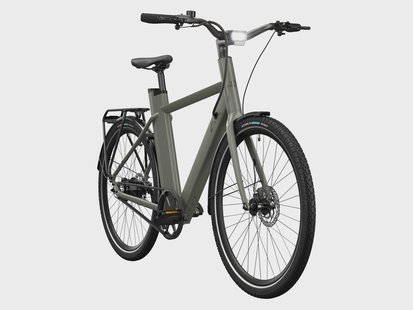 CRIVIT E-Bike Urban X.3 GATES Riemenantrieb, 27,5 Zoll (Olive Green)