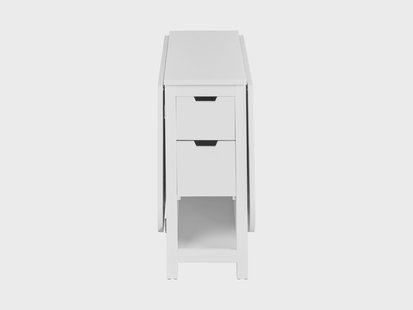 LIVARNO Houten klaptafel met lades - wit