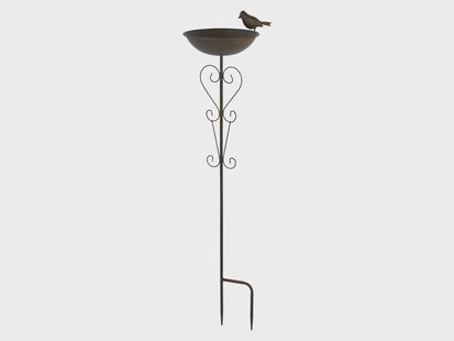 DOBAR Vogelbad op stok, 700 ml, metaal