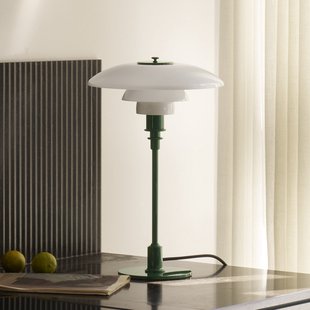 PH 3/2 tafellamp donkergroen Ø 28 cm - Louis Poulsen - Woonkamer - Designer - Glas - Met lampenkap