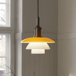 PH 3/3 Centenary hanglamp amber/wit Ø 28 cm - Louis Poulsen - Woonkamer - Designer - Glas - Met lampenkap
