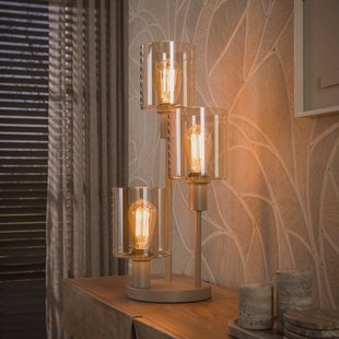 LifestyleFurn Tafellamp Deatra 3-lamps - Amber/Beige