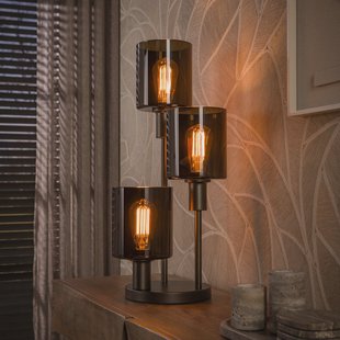 LifestyleFurn Tafellamp Deatra 3-lamps - Bruin