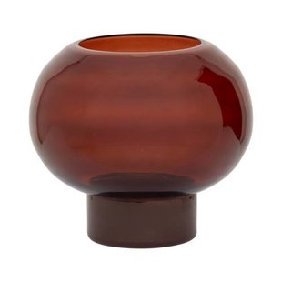 Urban Nature Culture glazen waxinelichthouder Havara 18x15,5 cm - bruin