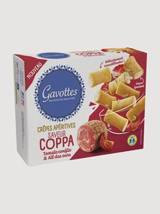 Knapperige koekjes met coppa &amp; tomaat, 2 verpakkingen