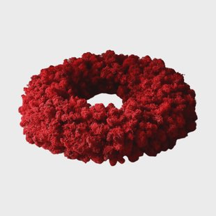 Botané Moss Wreath moskrans Red, Ø40 cm