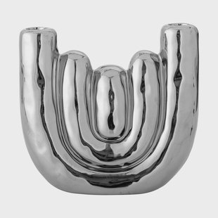 Bloomingville Shine kandelaar Zilver, 18,5x17,5 cm
