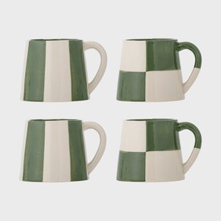 Bloomingville Floki mok Green, 4-delig