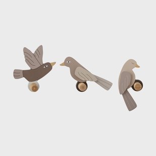 Bloomingville Lewi haak 3-delig Vogels, bruin
