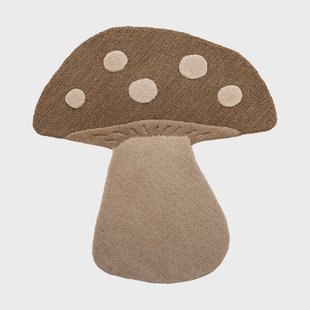 Bloomingville Mushroom vloerkleed Bruin, wol