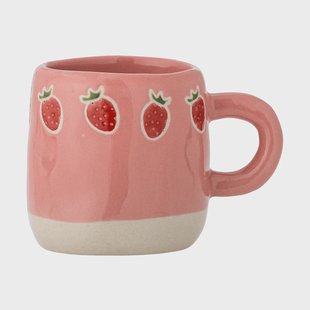 Bloomingville Millie kop 11 cl Roze, aardbeien