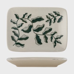 Bloomingville Fauni dessertbord Groen, 15x11,5 cm