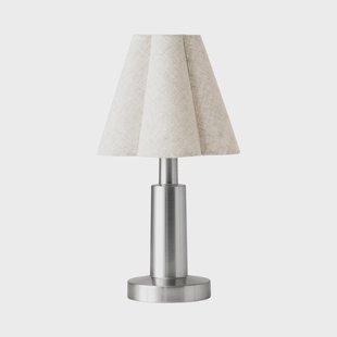 Audo Copenhagen Admiral draagbare bureaulamp Chroom-linnen, 27 cm