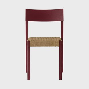 Audo Copenhagen Mauro stoel French red eiken-natuurlijk gevlochten zitting