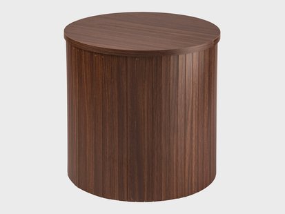 LIVARNO Bijzettafel, Ø39 x 37 cm, met opbergruimte (Walnoot)