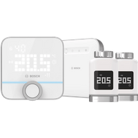 Bosch Slimme Radiatorknoppen 2-Pack + Smart Home Controller + Slimme Kamerthermostaat 230V