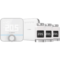 Bosch Slimme Radiatorknoppen 3-Pack + Slimme Kamerthermostaat + Smart Home Controller