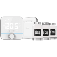 Bosch Slimme Radiatorknoppen 3-Pack + Smart Home Controller + Slimme Kamerthermostaat 230V