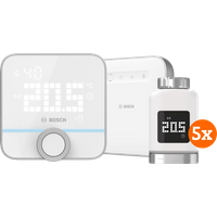 Bosch Slimme Radiatorknoppen 5-Pack + Smart Home Controller + Slimme Kamerthermostaat 230V