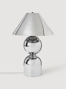 Grote tafellamp Danielle van spiegelend glas met verstelbare lampenkap