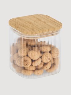 Keukenopbergpotten Classic met bamboe deksel, 6-delig