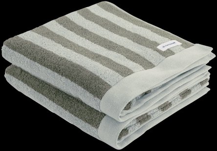 TOM TAILOR Set van 2 handdoeken, 50 x 100 cm (Groen)