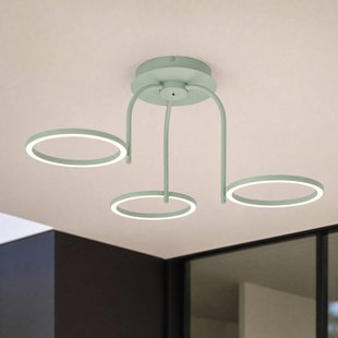 Lucande LED buiten plafondlamp Sylvara, groen, CCT, 3-lamps