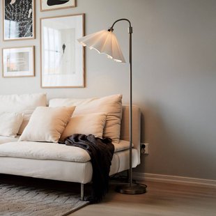 PR Home Vloerlamp Amy, zilver/wit, 1-lamp, hoogte 150 cm, E27