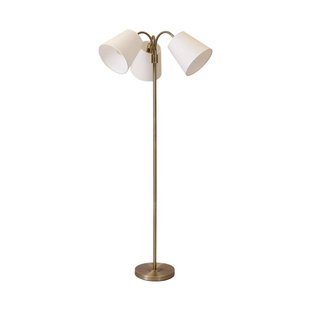 PR Home Vloerlamp Amy, goud/wit, 3-lamps, hoogte 150 cm, E27