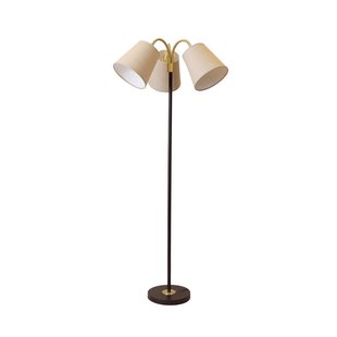 PR Home Vloerlamp Amy, zwart/beige, 3-lamps, hoogte 150 cm, E27