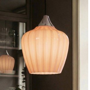 PR Home Hanglamp Amalfi, oranje, Ø 25 cm, glas, E27, stekker