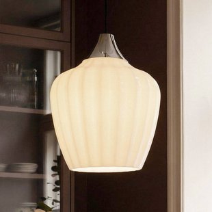 PR Home Hanglamp Amalfi, opaalwit, Ø 25 cm, glas, E27, stekker
