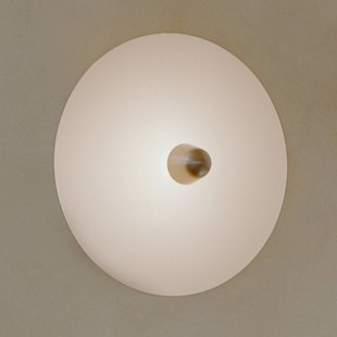 New Works LED wandlamp Kantarell, nikkel/wit, Ø 55 cm